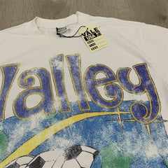 White Valley Dreams Soccer Vintage Oversized Unisex T‑Shirt