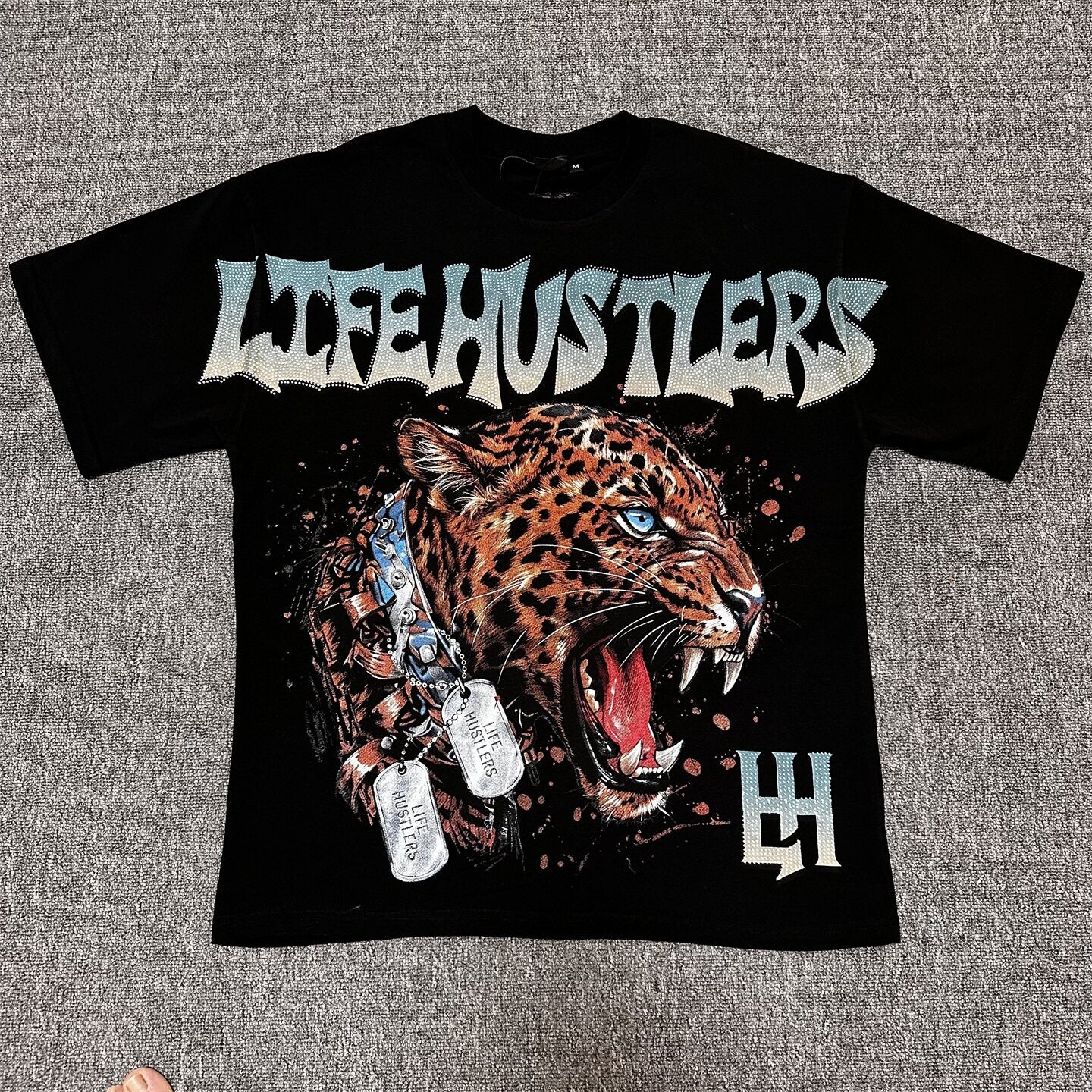 Vintage Leopard Graphic Oversized Unisex T‑Shirt