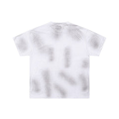 White Vintage‑Wash Leopard Graphic "Valley" Oversized Unisex T‑Shirt