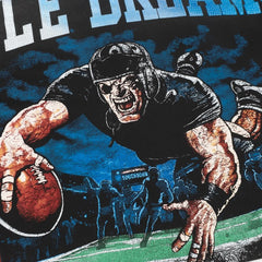 Black Vintage‑Wash Vale Dreams Football Ape Graphic Oversized Unisex T‑Shirt