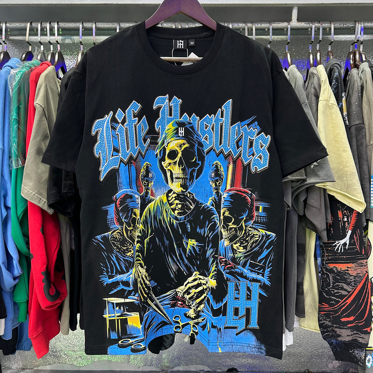 Blue Graphic Streetwear T-Shirt | Oversized Vintage Tee