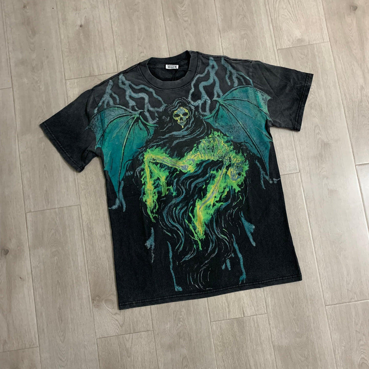 Black Valley Dreams Devil Graphic Vintage Oversized Unisex T‑Shirt