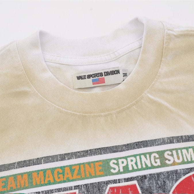 Vintage Tie‑Dye Ringer T‑Shirt Martin Luther King Peace Graphic Oversized Unisex Tee