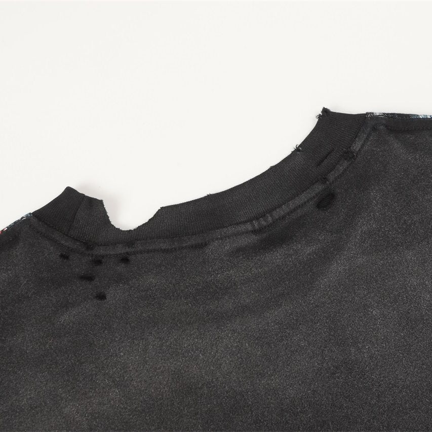Black Vintage‑Wash Basketball Player & Lion Graphic Oversized Unisex T‑Shirt
