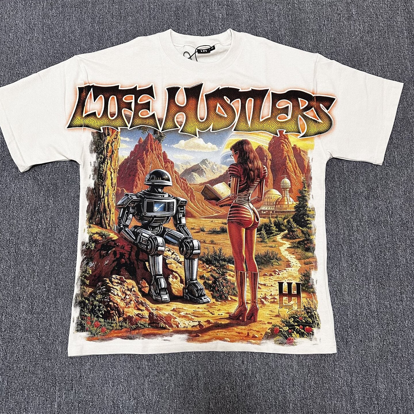 White Graphic Streetwear T-Shirt | Oversized Vintage Tee