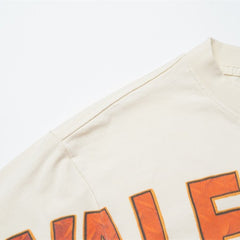 Cream Vintage‑Wash Vale Dreams Boxing King Of The Ring Oversized Unisex T‑Shirt