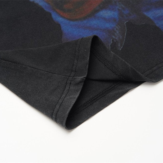 Vintage Distressed Hand‑Graphic Oversized Unisex T‑Shirt