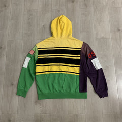 Color‑Block Striped Valley Dreams Zip‑Up Hoodie Unisex Oversized Jacket