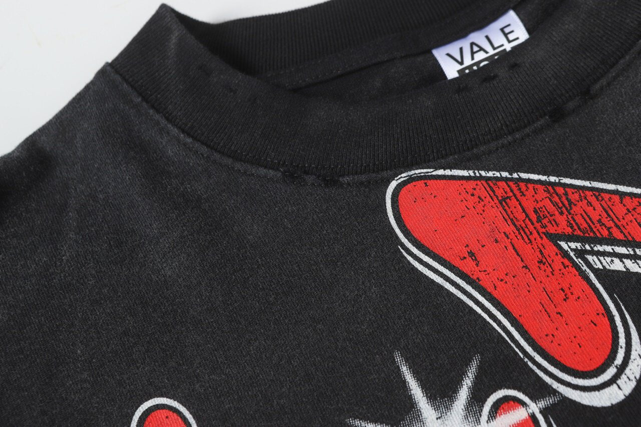 Black Vintage‑Wash Valley Dreams King Of Pop Oversized Unisex T‑Shirt