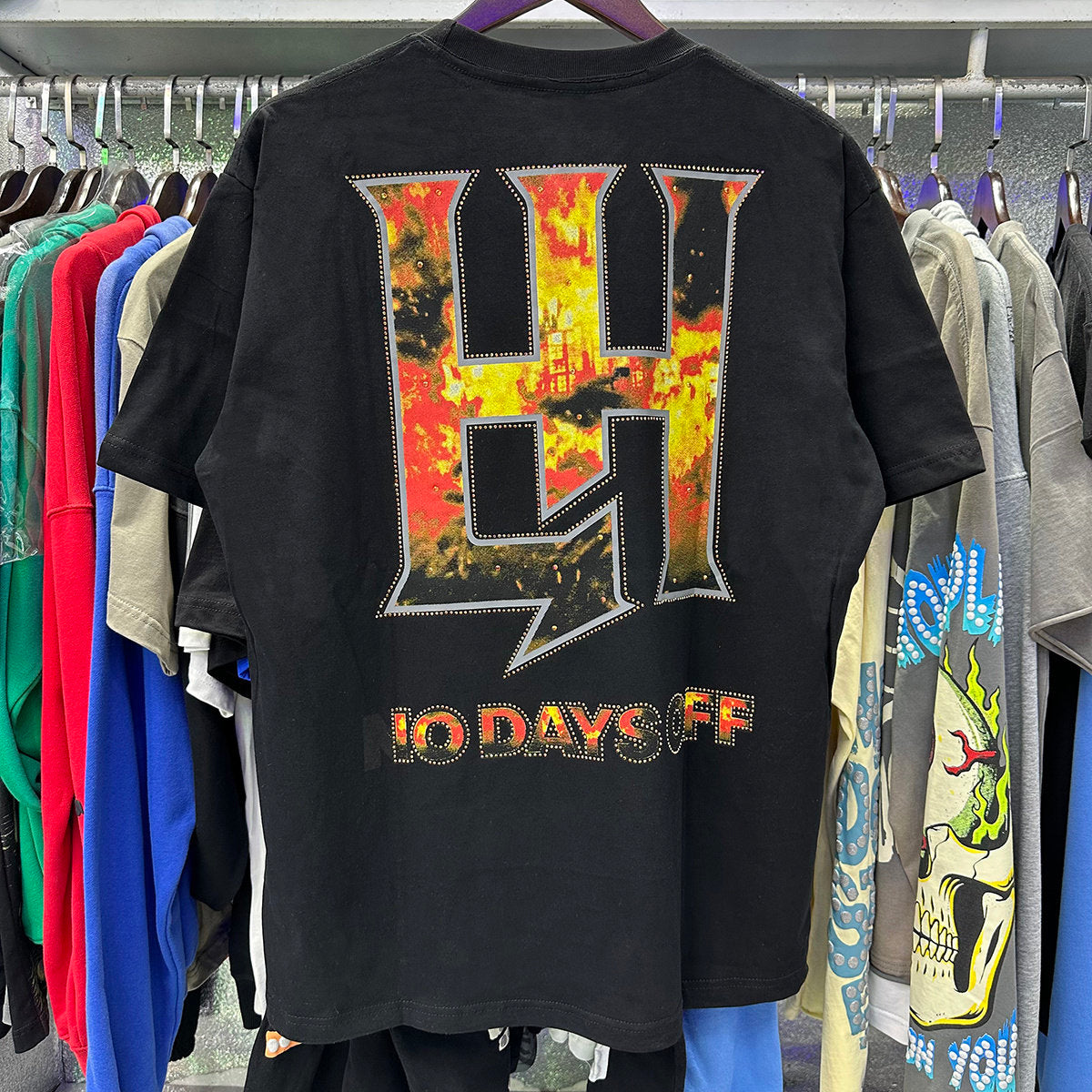 Flame Graphic Streetwear T-Shirt | Oversized Vintage Tee