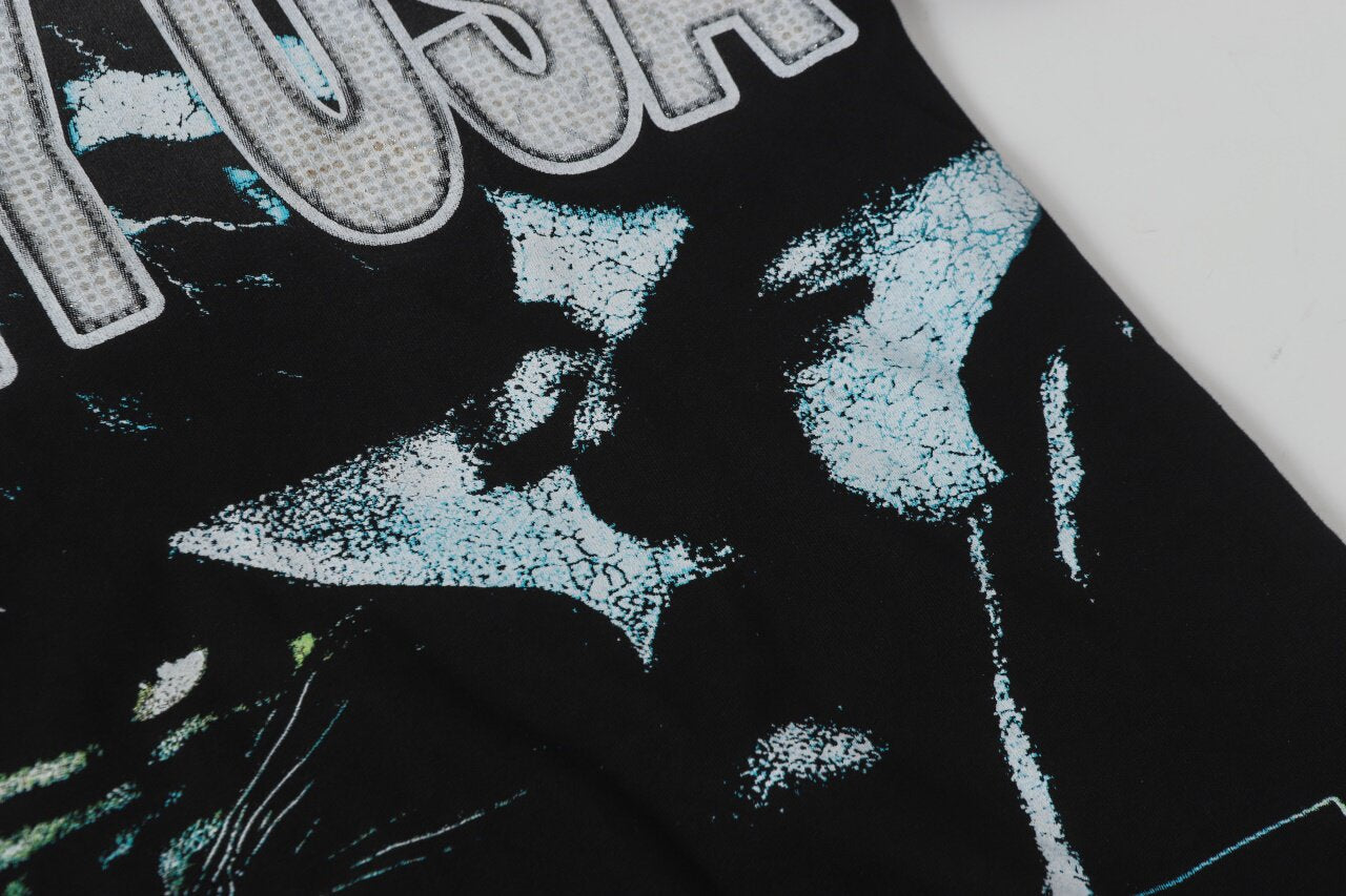 Black Vintage‑Wash Valley USA United By Faith Oversized Unisex T‑Shirt