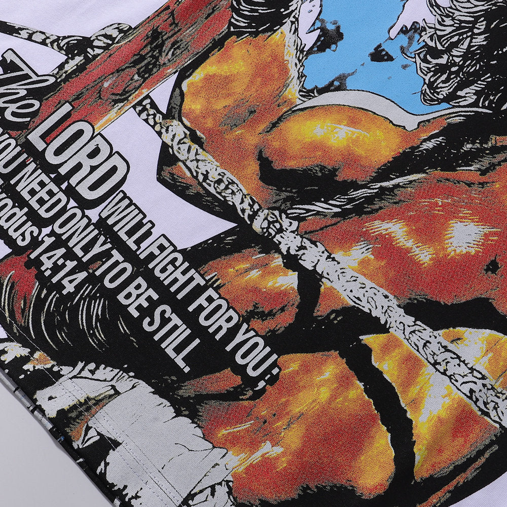 Red Graphic Streetwear T-Shirt | Oversized Vintage Tee