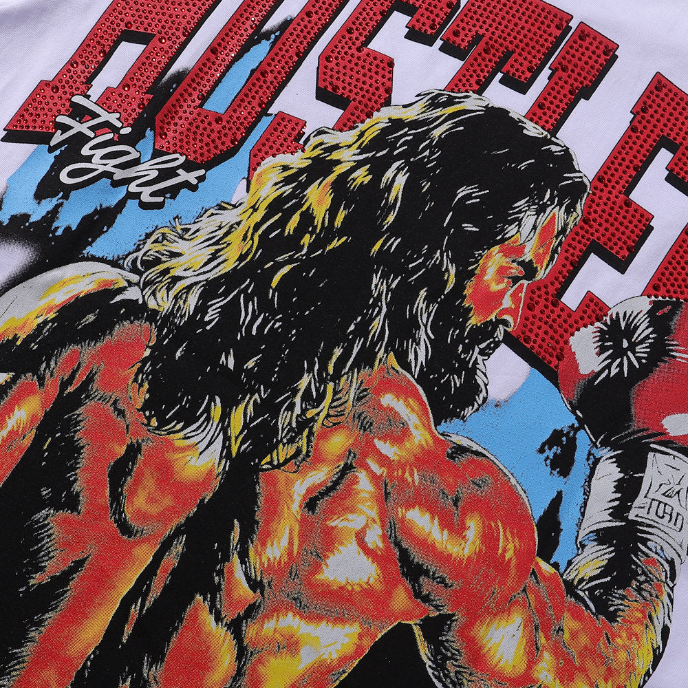 Red Graphic Streetwear T-Shirt | Oversized Vintage Tee