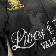 Black Lives Forever Graphic Zip‑Up Hoodie Unisex Oversized Jacket