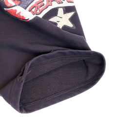 Vintage Eagle‑Print Wide‑Leg Sweatpants, Black Washed Unisex Hip‑Hop Streetwear Trousers