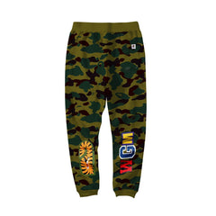 BAPE Army Green Camo Shark Face Graphic Jogger Pants Unisex Streetwear Sweatpants